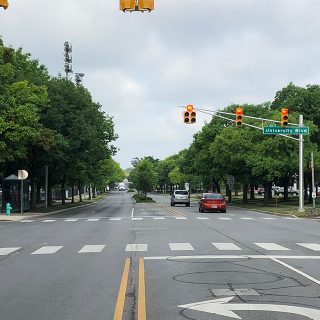 New York Street from White River Parkway to West Street