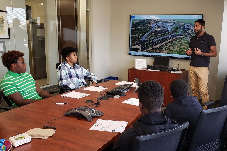 Shrewsberry West hosted an Engineering Workshop for the Crowley Foundation. The foundation works with at risk young men of color.  