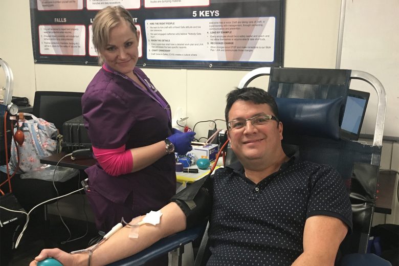 We had the first blood drive at the C-70 project. Every firm working at the project participated in the event: Kiewit, CDOT, WSP and Shrewsberry. It was a great event that will help around 98 lives.